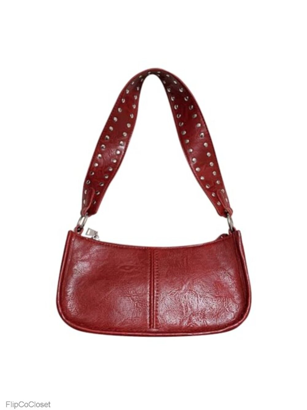 Y2k Studded Faux Leather Shoulder Bag